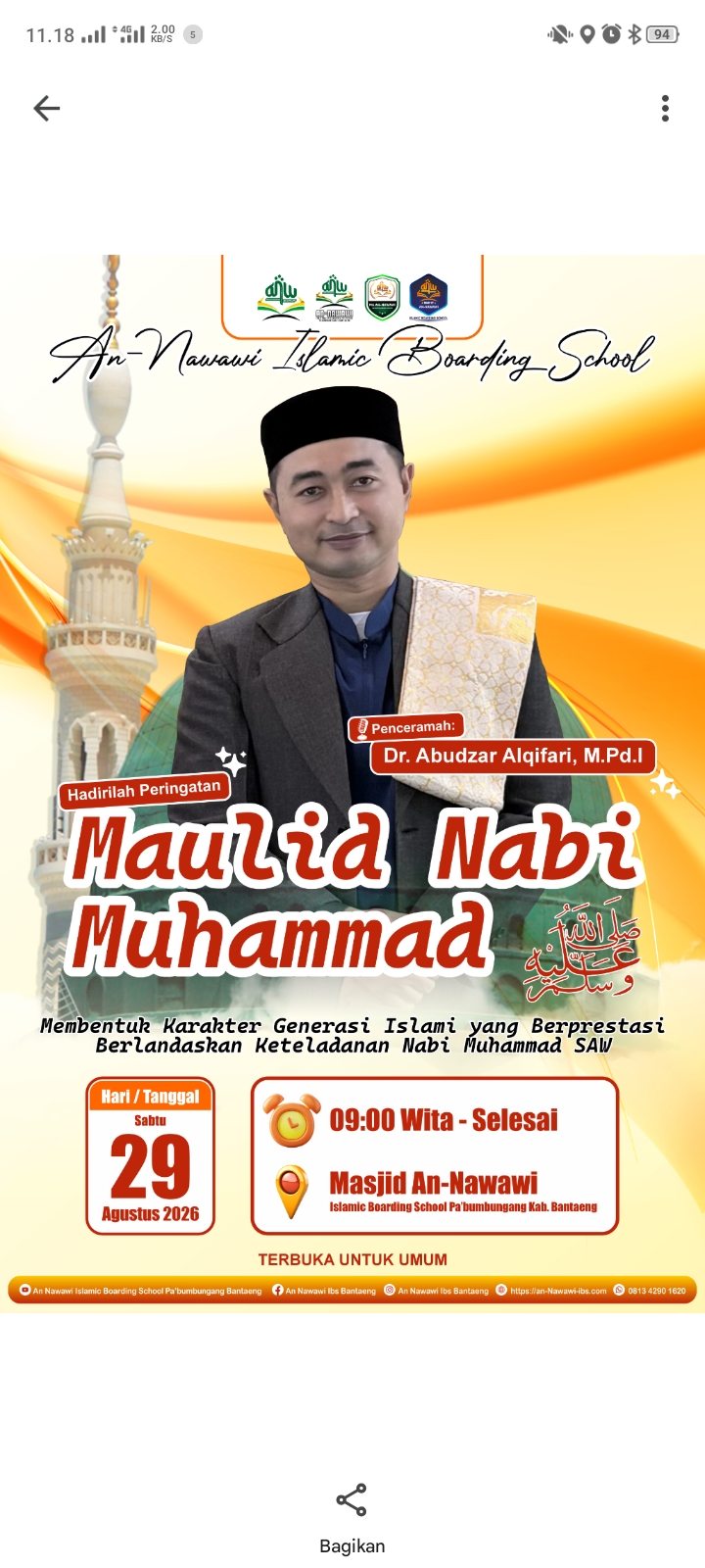 An-Nawawi Islamic Boarding School Gelar Peringatan Maulid Nabi Muhammad SAW, Undang Orang Tua Santri dan Masyarakat Umum